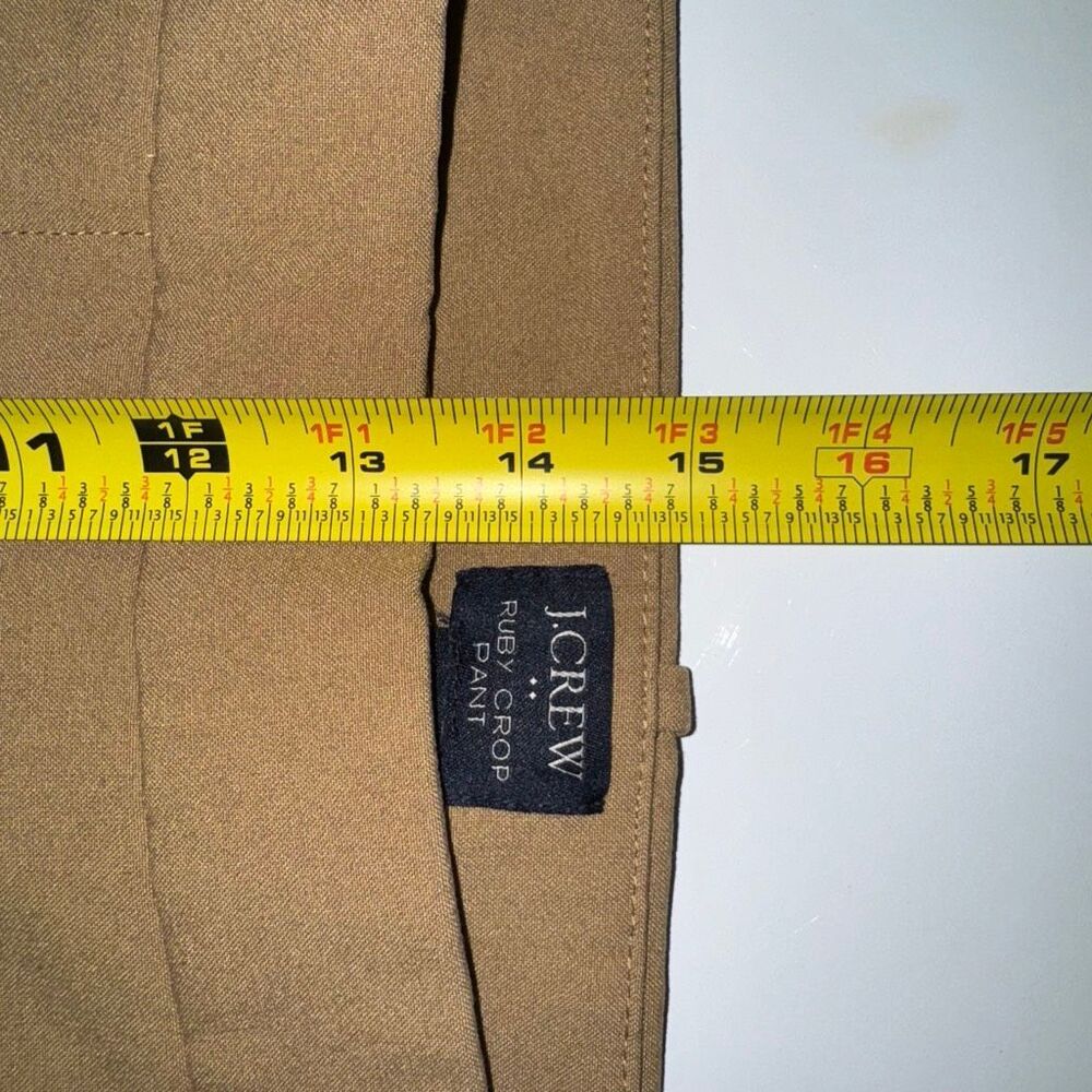 J.Crew Factory Ruby Crop Pant in Camel Tan | Size 14 - Picture 8 of 9